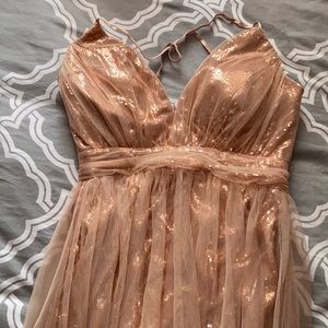Rose Gold Maxi Sequin Dress